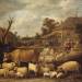 A Shepherd and his Flock by a Tavern